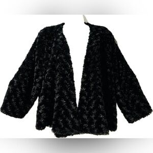 ✨ Sunny Leigh Black Faux Fur Cardigan ✨